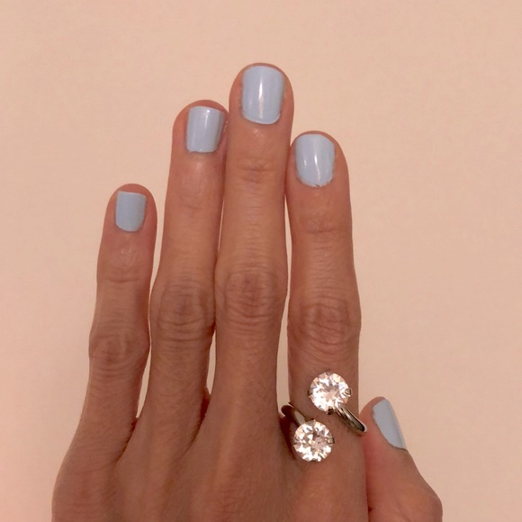 Classic Crystal Silver Statement Ring - Picture 9 of 13